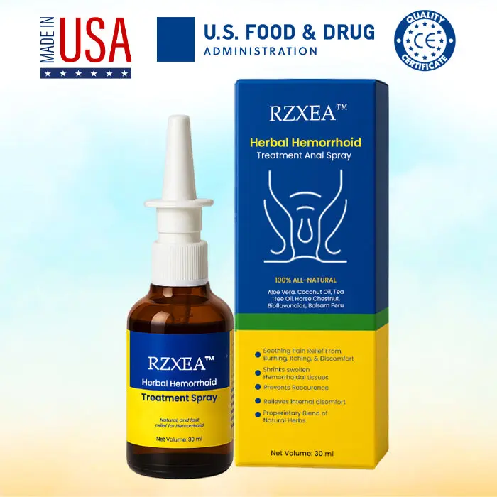 RZXEA™ Herbal Hemorrhoid Treatment Anal Spray The 360 Micro-Mist System Stops Knife-Like Pain Shrinks Swelling in Seconds.