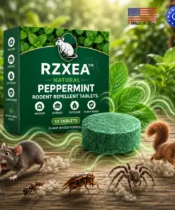 RZXEA™ Natural Peppermint Rodent Repellent Tablets for Home & Garage