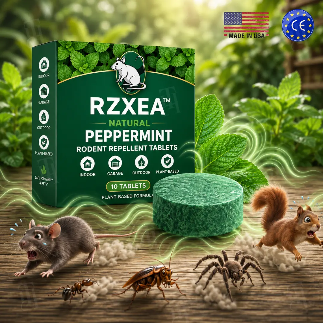 RZXEA™ Natural Peppermint Rodent Repellent Tablets for Home & Garage