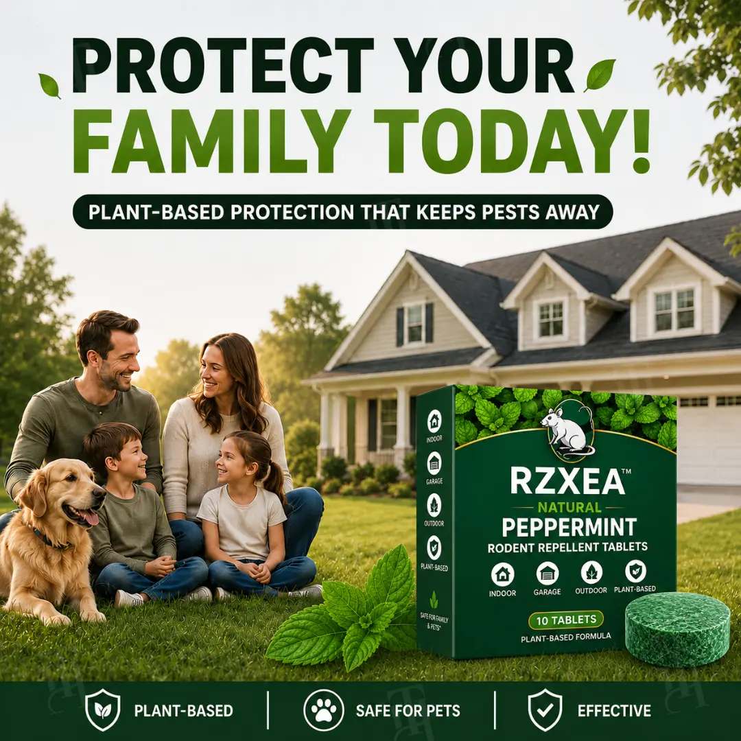 RZXEA™ Natural Peppermint Rodent Repellent Tablets for Home & Garage