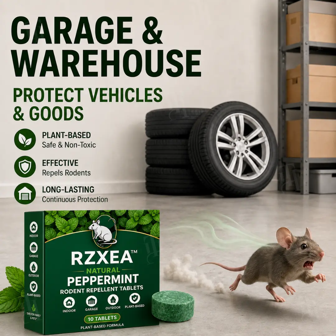 RZXEA™ Natural Peppermint Rodent Repellent Tablets for Home & Garage