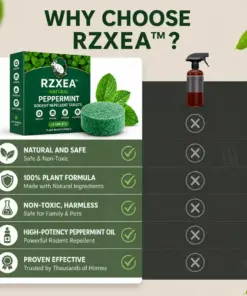 RZXEA™ Natural Peppermint Rodent Repellent Tablets for Home & Garage