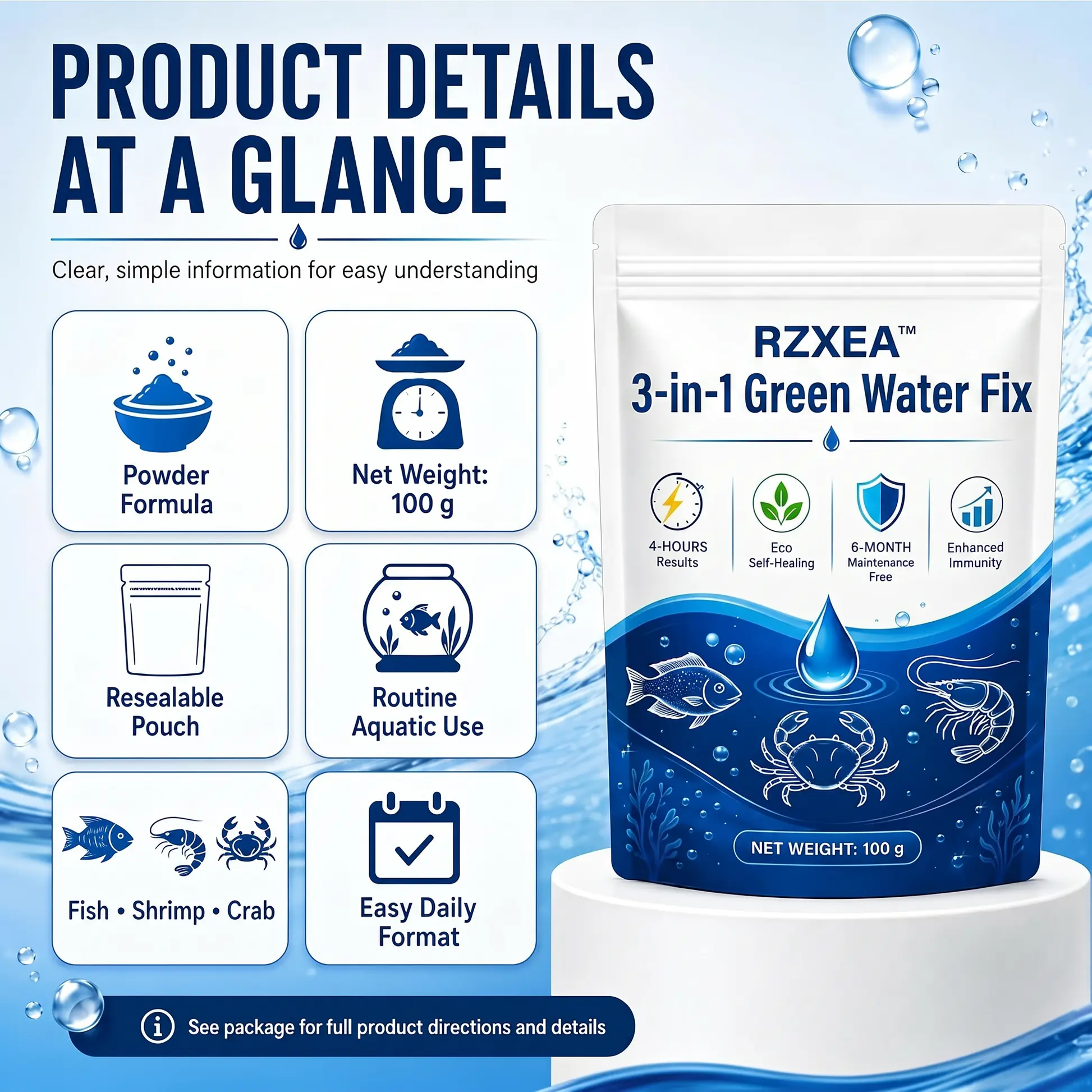 RZXEA™3-in-1 Green Water Fix