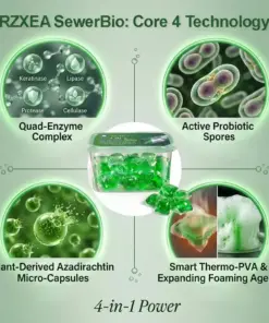 RZXEA™ 4-in-1 SewerBio Probiotic Drain Repair Pods