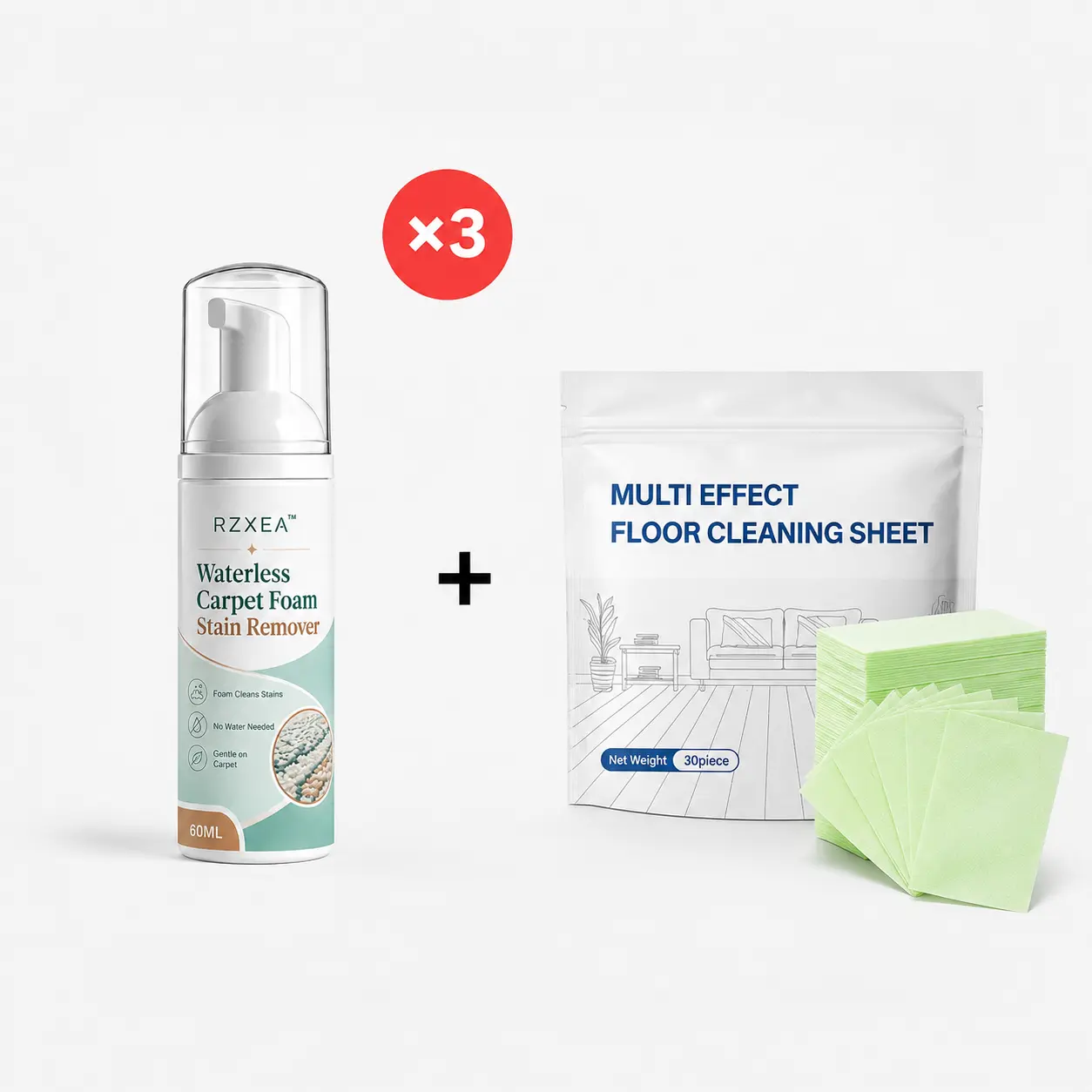 RZXEA™ Waterless Carpet Foam Stain Remover