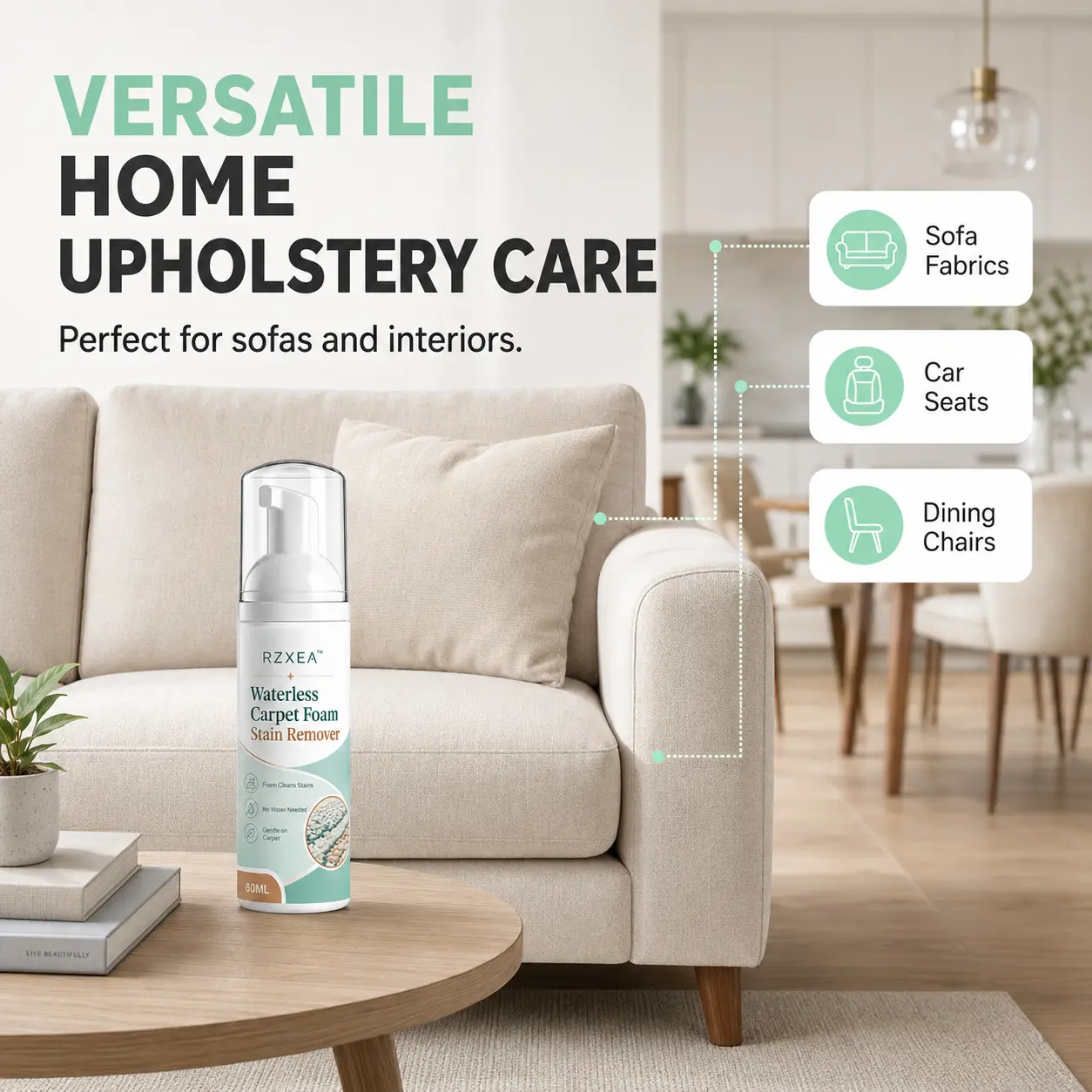 RZXEA™ Waterless Carpet Foam Stain Remover
